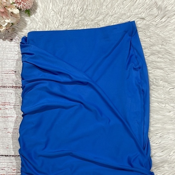 Superdown Blue Jules Draped Front Mini Skirt - Picture 5 of 9